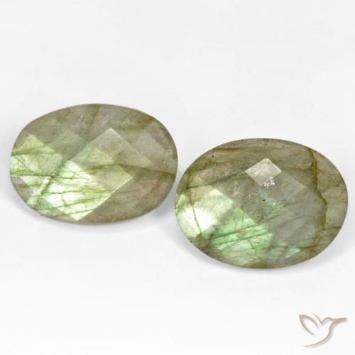 20.95ctw Naturel Multicolore Labradorite, ovale, Translucide