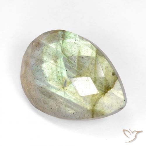 11.53ct Naturel Multicolore Labradorite, En forme de poire, Translucide