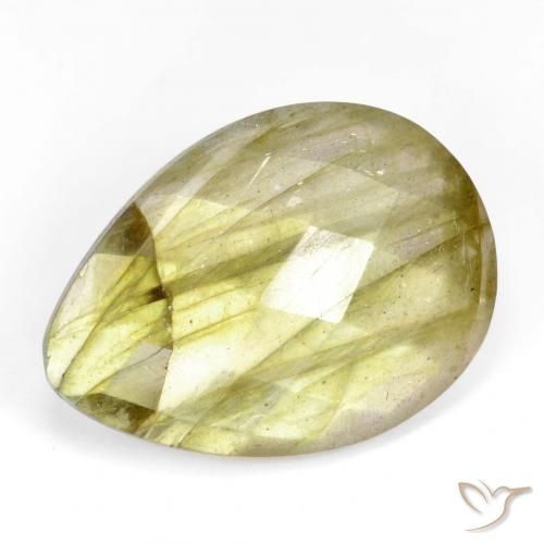 Labradorite Multicolore naturelle En forme de poire, 10.67 ct, Translucide