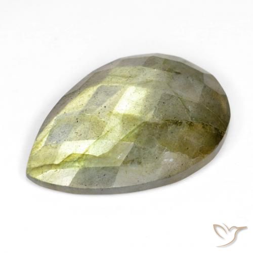 Labradorite Multicolore naturelle En forme de poire, 11.84 ct, Translucide
