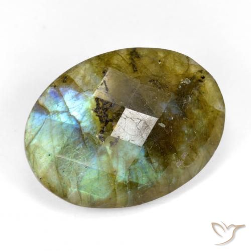 Labradorite Multicolore naturelle ovale, 11.59 ct, Translucide