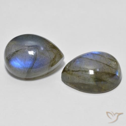Shop natural 21.30ct Multicolore Labradorite gems, En forme de poire, from Madagascar at GemSelect. In stock, global shipping!