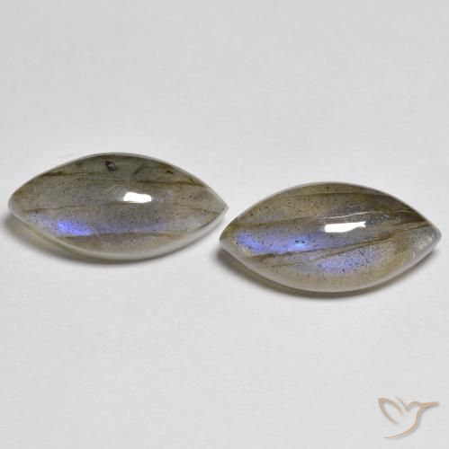 10.18ctw Naturel Multicolore Labradorite, Marquise, Translucide