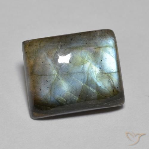 Labradorite Multicolore naturelle Baquette, 5.45 ct, Translucide