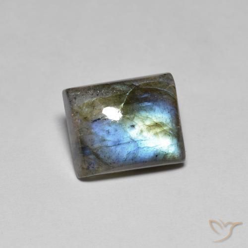 Labradorite Multicolore naturelle Baquette, 6.73 ct, Translucide