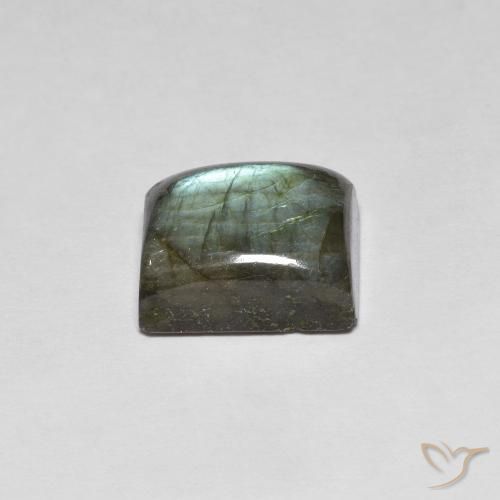 Labradorite Multicolore naturelle Baquette, 7.41 ct, Translucide