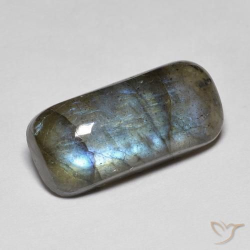Labradorite Multicolore naturelle Coussin, 8.10 ct, Translucide