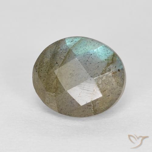 Labradorite Multicolore naturelle ovale, 1.32 ct, Translucide