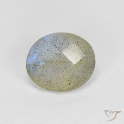 1.28ct Naturel Multicolore Labradorite, ovale, Translucide