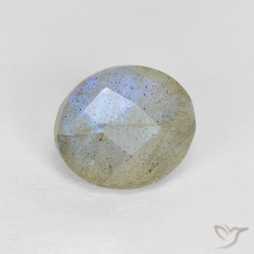 Labradorite Multicolore naturelle ovale, 1.28 ct, Translucide