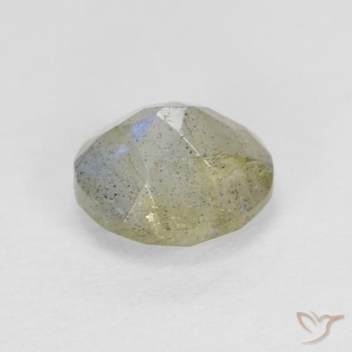 Labradorite Multicolore naturelle ovale, 1.28 ct, Translucide
