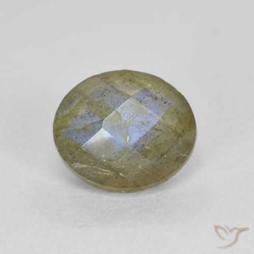 Labradorite Multicolore naturelle ovale, 1.25 ct, Translucide