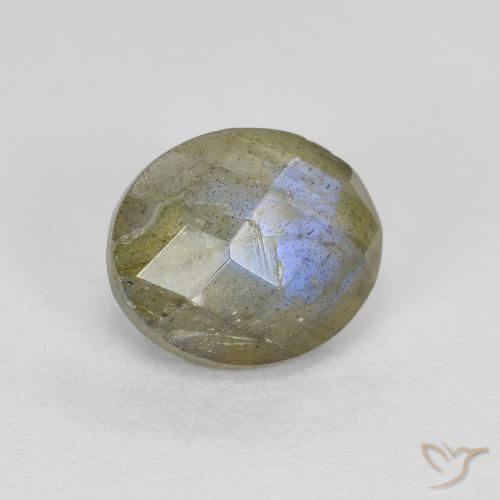 Labradorite Multicolore naturelle ovale, 1.25 ct, Translucide