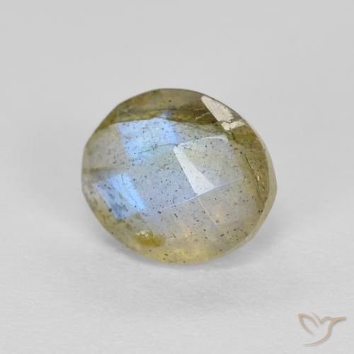 Labradorite Multicolore naturelle ovale, 1.22 ct, Translucide