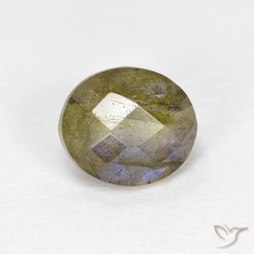1.31ct Naturel Multicolore Labradorite, ovale, Translucide