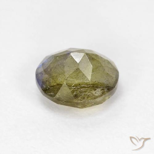 Labradorite Multicolore naturelle ovale, 1.31 ct, Translucide