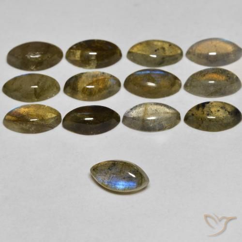 Labradorite Multicolore naturelle Marquise, 0.71 ct, Transparent