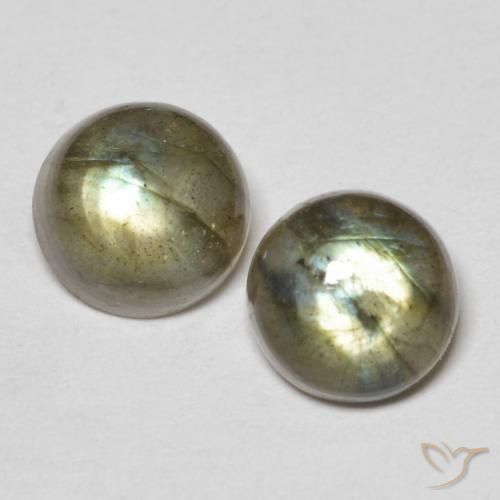 2.10ctw Naturel Multicolore Labradorite, Tour, Translucide
