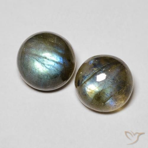 3.10ctw Naturel Multicolore Labradorite, Tour, Translucide