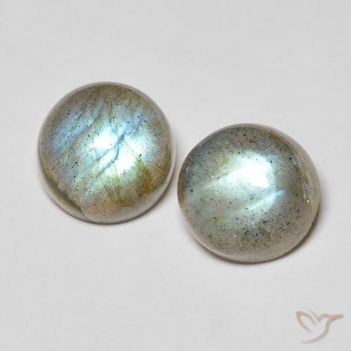 3.80ctw Naturel Multicolore Labradorite, Tour, Translucide