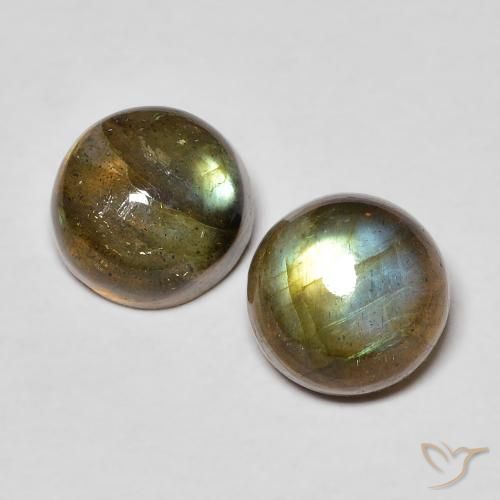 3.39ctw Naturel Multicolore Labradorite, Tour, Translucide