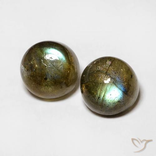 2.43ctw Naturel Multicolore Labradorite, Tour, Translucide