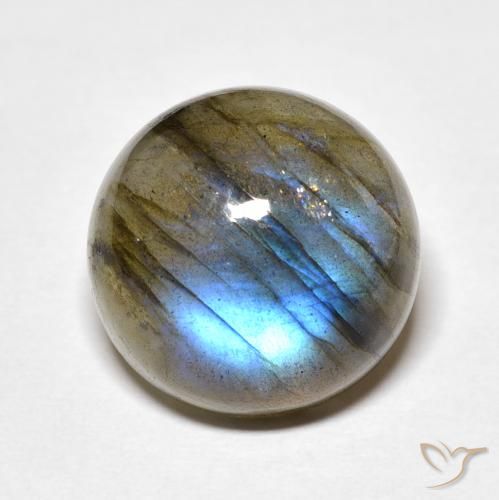 12.00ct Naturel Multicolore Labradorite, Tour, Translucide