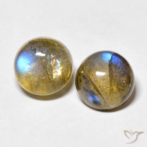 5.02ctw Naturel Multicolore Labradorite, Tour, Transparent