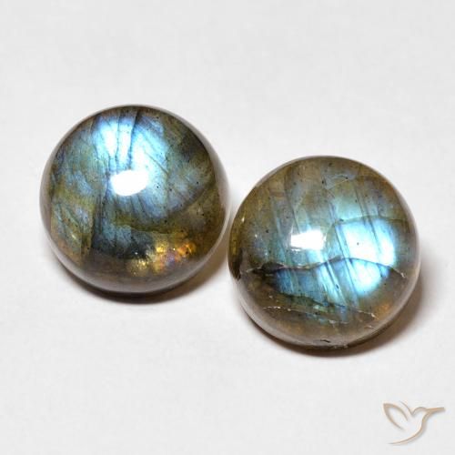 9.92ctw Naturel Multicolore Labradorite, Tour, Translucide