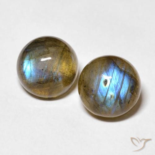 5.06ctw Naturel Multicolore Labradorite, Tour, Opaque