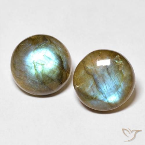 7.40ctw Naturel Multicolore Labradorite, Tour, Opaque