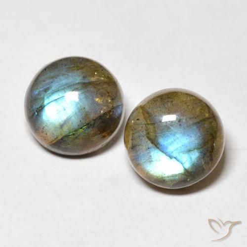 7.43ctw Naturel Multicolore Labradorite, Tour, Translucide