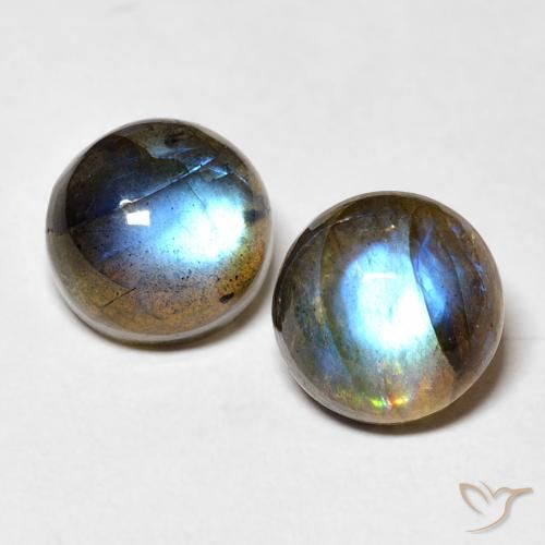 7.22ctw Naturel Multicolore Labradorite, Tour, Translucide