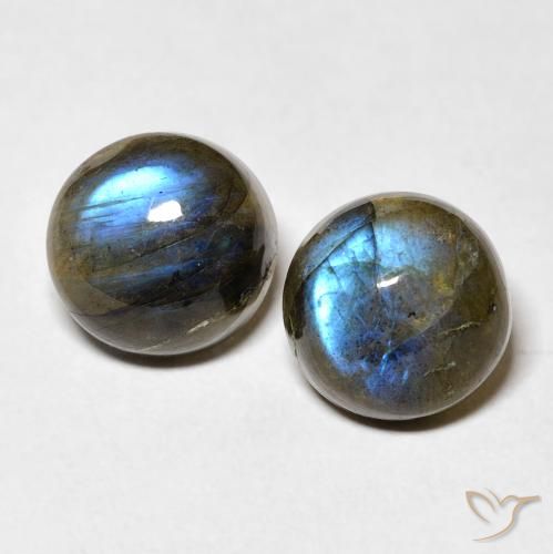 7.00ctw Naturel Multicolore Labradorite, Tour, Translucide