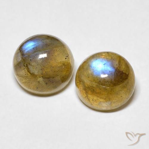 2.24ctw Naturel Multicolore Labradorite, Tour, Translucide
