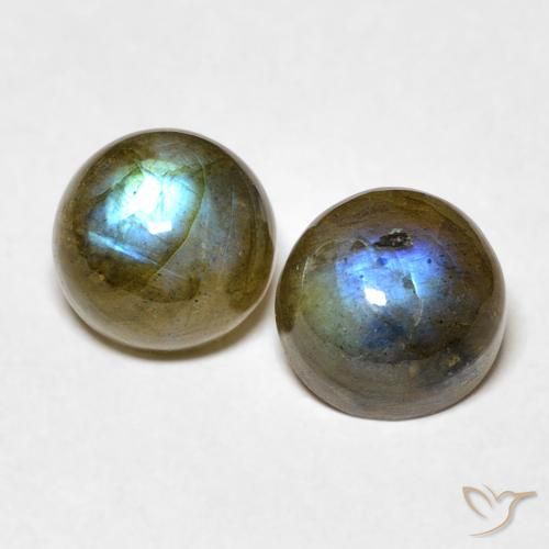3.67ctw Naturel Multicolore Labradorite, Tour, Translucide