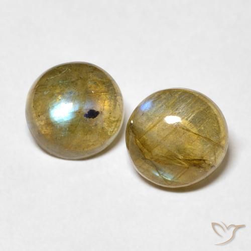 2.92ctw Naturel Multicolore Labradorite, Tour, Translucide