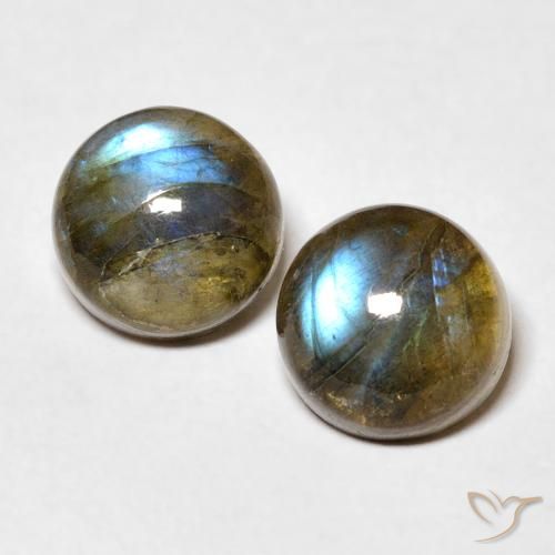 5.23ctw Naturel Multicolore Labradorite, Tour, Translucide