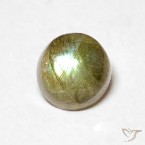 0.60ct Naturel Multicolore Labradorite, Tour, Translucide