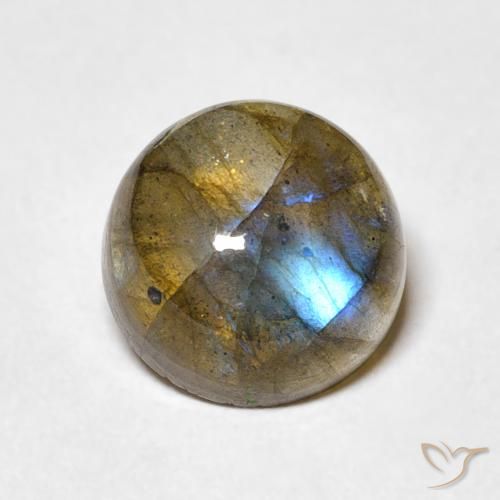 3.48ct Naturel Multicolore Labradorite, Tour, Translucide