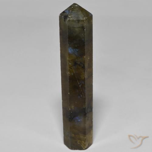 Labradorite Multicolore naturelle Fantaisie, 34.84 ct, Opaque