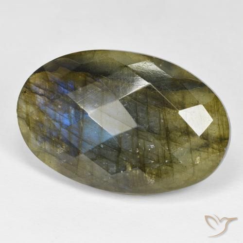 Labradorite Multicolore naturelle ovale, 31.65 ct, Opaque