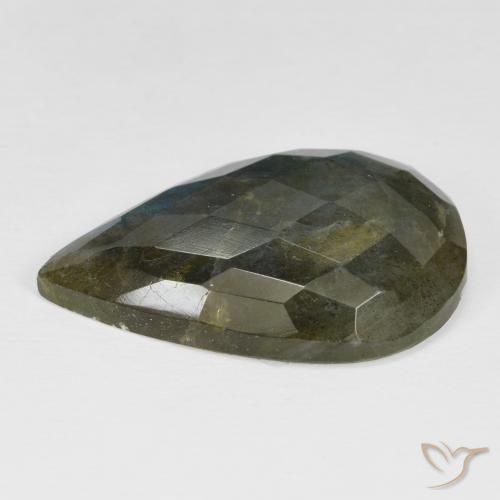 Labradorite Multicolore naturelle En forme de poire, 25.05 ct, Opaque