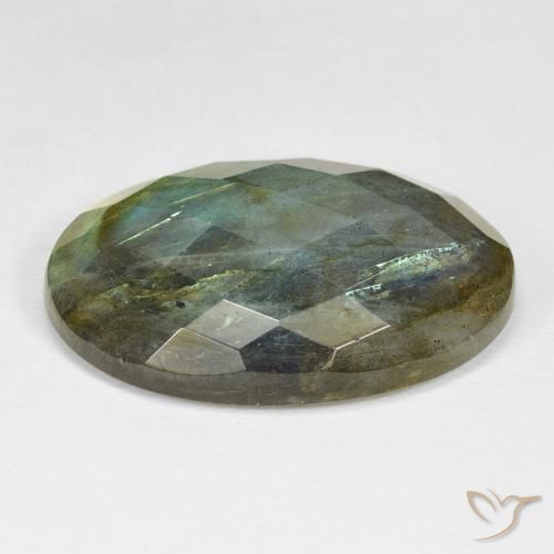 Labradorite Multicolore naturelle ovale, 32.68 ct, Opaque