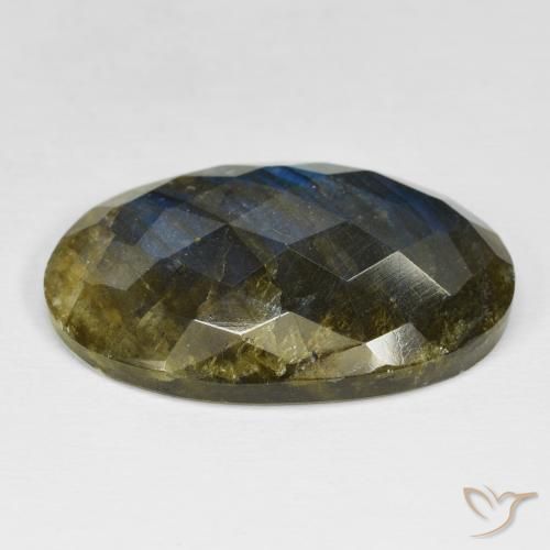 Labradorite Multicolore naturelle ovale, 39.69 ct, Opaque