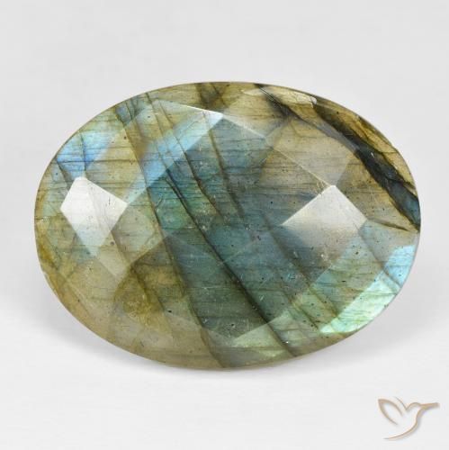 Labradorite Multicolore naturelle ovale, 26.37 ct, Opaque