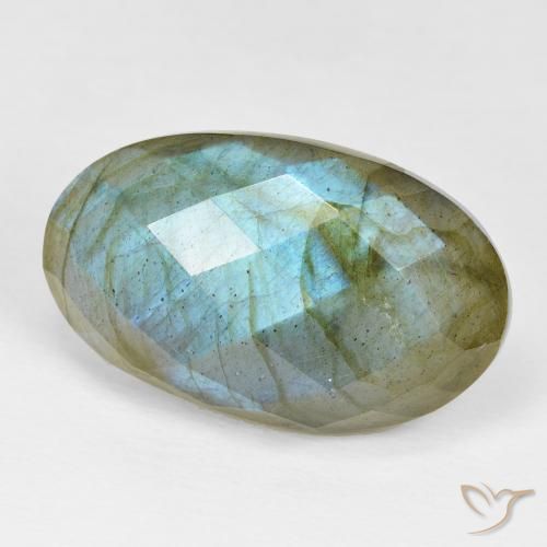 Labradorite Multicolore naturelle ovale, 22.38 ct, Opaque
