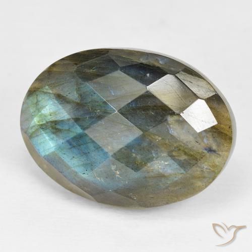 Labradorite Multicolore naturelle ovale, 17.59 ct, Opaque