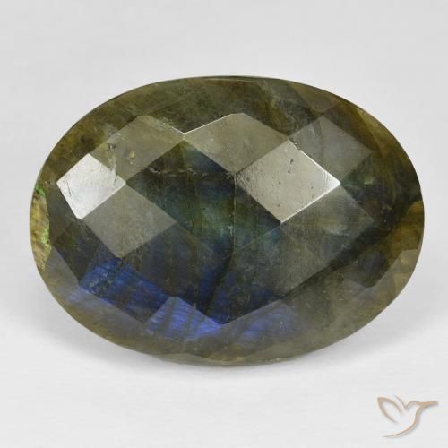 28.57ct Naturel Multicolore Labradorite, ovale, Opaque
