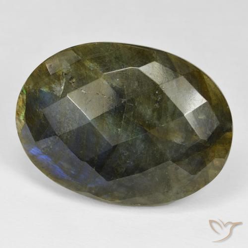 Labradorite Multicolore naturelle ovale, 28.57 ct, Opaque